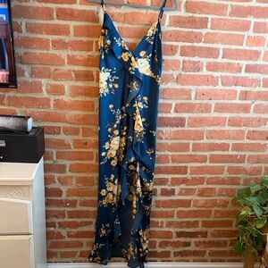 Dress Forum Navy and Yellow Floral Dress